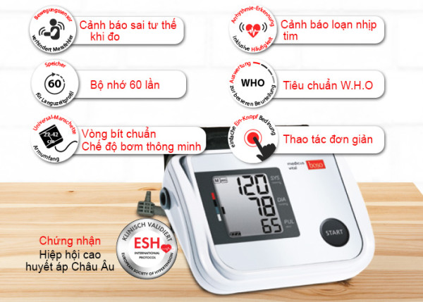 hướng dẫn sử dụng máy đo huyết áp điện tự boso vital