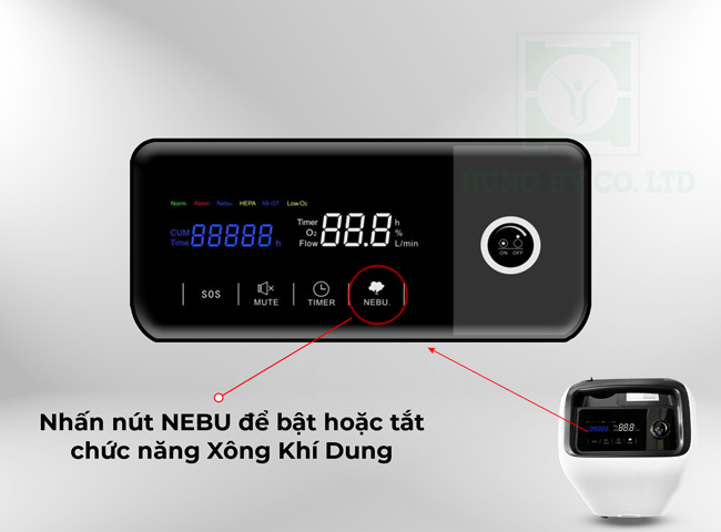 Bật chức năng xông khí dung